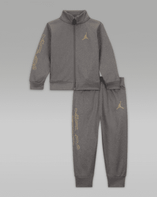 Jordan Take Flight Black and Gold Tricot Set Baby Tracksuit. Nike